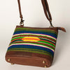 ADBGA236 American Darling Kilim & Leather Crossbody Bag - Western Saddle Purse