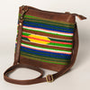 ADBGA236 American Darling Kilim & Leather Crossbody Bag - Western Saddle Purse