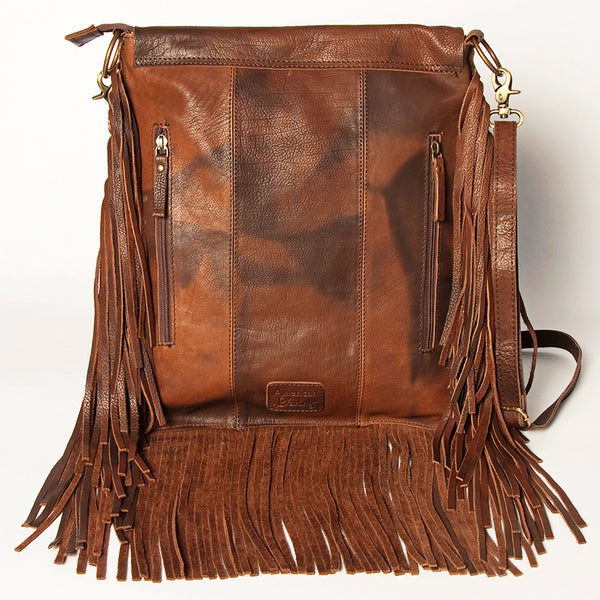 ADBGA240 American Darling Hair-On Cowhide Messenger Bag Genuine Leather Fringes
