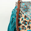ADBG490 American Darling Handcrafted Fringed Hair-On Cowhide & Leather Western Envelop Bag