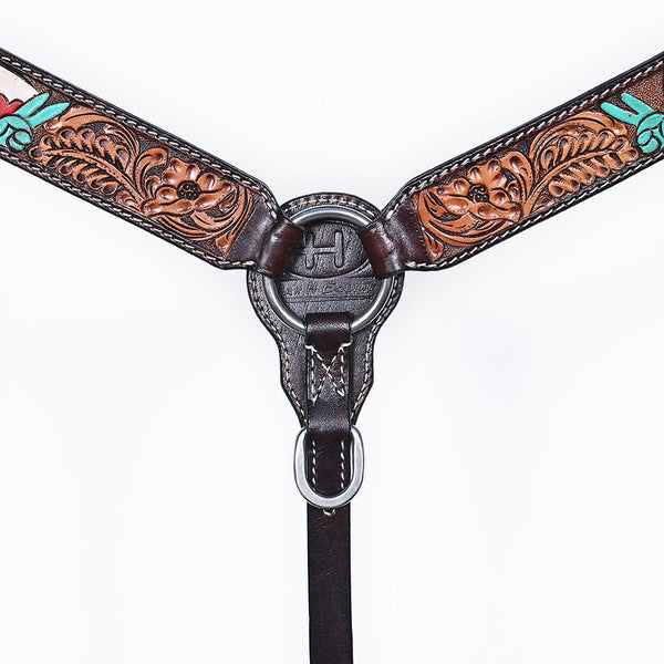 BER154-Western Leather Breast Collar