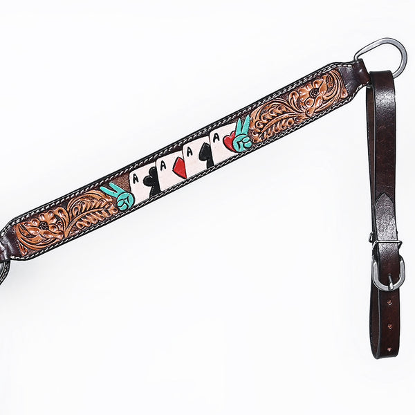 BER154-Western Leather Breast Collar