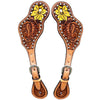 BER186-Western American Leather Spur Strap