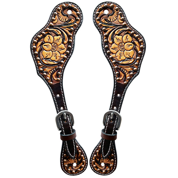 BER194-Western American Leather Spur Strap