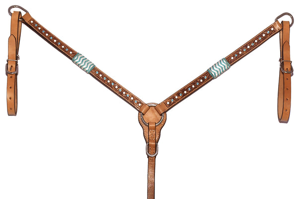 BER209-Western Leather Breast Collar