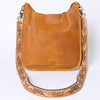 ADBGM245 Leather Crossbody Bag - Western Hand-Tooled Strap Purse