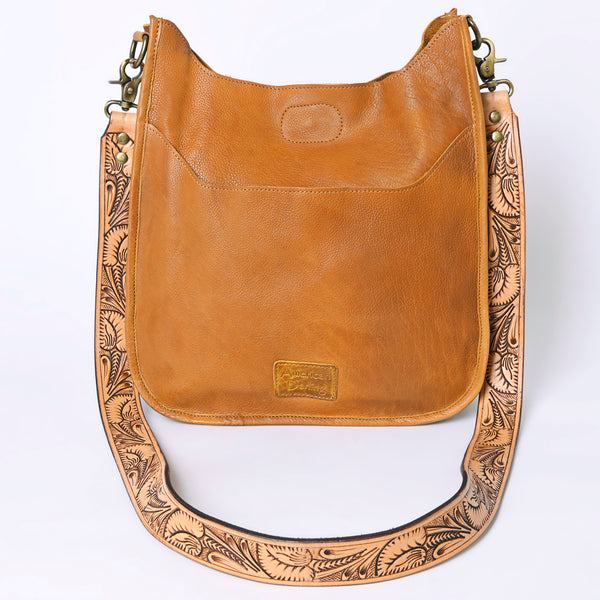 ADBGM245 Leather Crossbody Bag - Western Hand-Tooled Strap Purse
