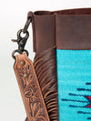 ADBG624 American Darling Hand Tooled Floral & Saddle Blanket Western Messenger Bag