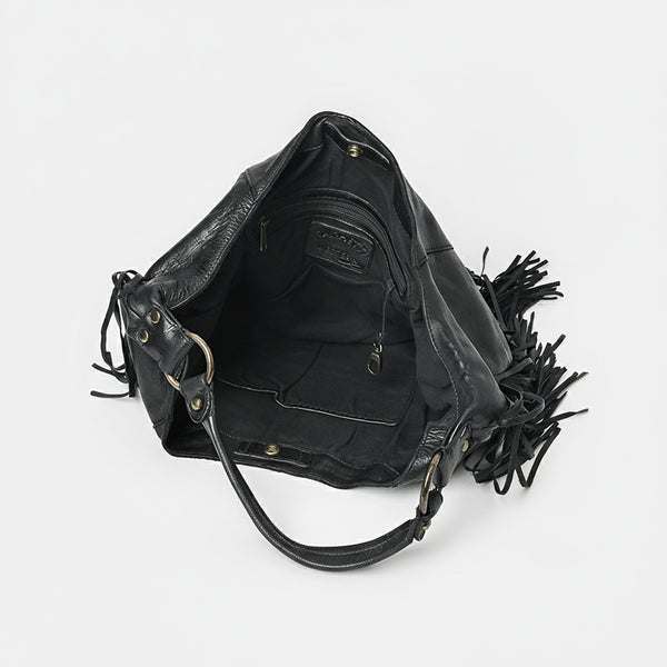SWC127 Signature Side-Fringe Hobo Bag