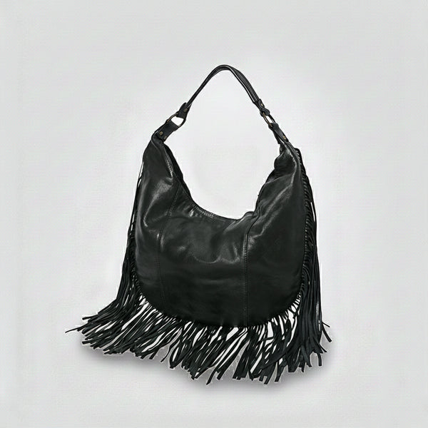 SWC127 Signature Side-Fringe Hobo Bag