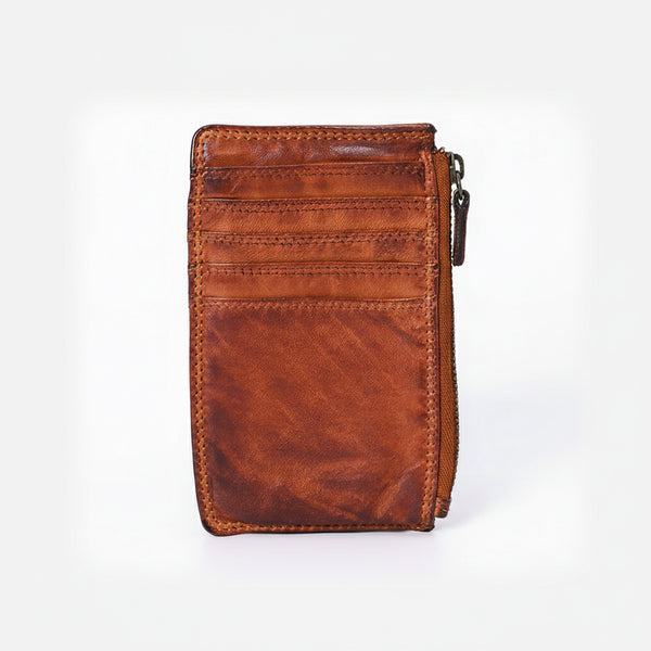 SWC146 Functional Leather Zipper Card Holder