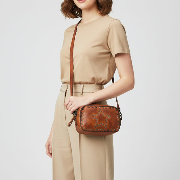 SWC166 Small Black Star Crossbody