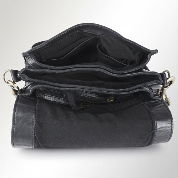 SWC170 Flap-Front Studded Messenger Bag