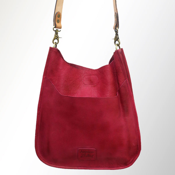 ADBGM245 Leather Crossbody Bag - Western Hand-Tooled Strap Purse