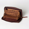 LC-ADBGZ586 Hair-On Cowhide Leopard Print Zip Wallet - Western Exotic Hide Clutch
