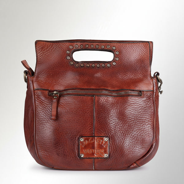 SWC173 Studded Leather Clutch Bag