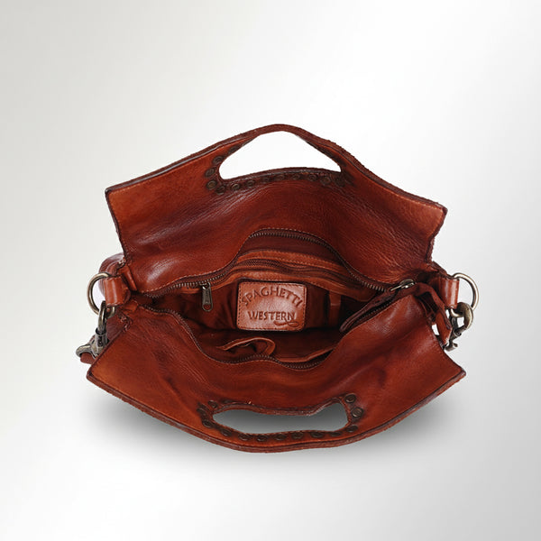 SWC173 Studded Leather Clutch Bag