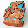 ADBG703 American Darling Handcrafted Floral Tooled Leather and Saddle Blanket Backpack Bag