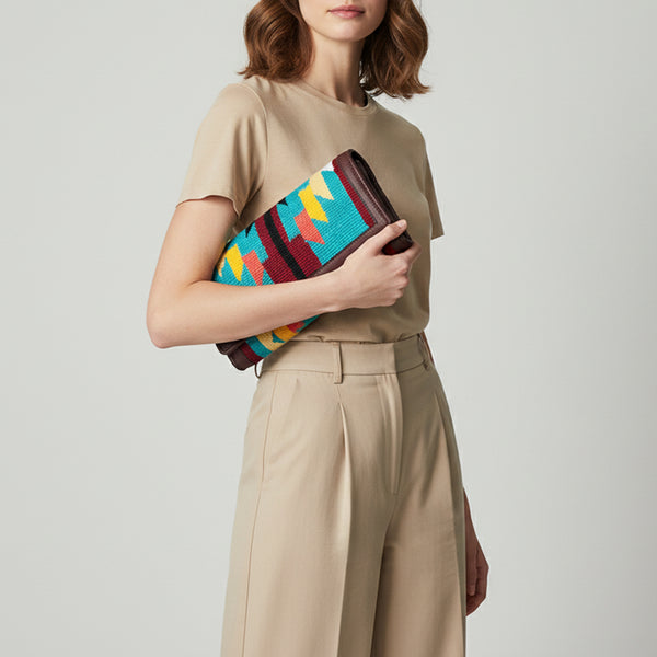 LC-ADBGZ588 Clutch Genuine Western Leather Women Bag