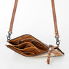 ADBG778 American Darling Hand Tooled Western Leather Crossbody - Floral Carved Full Grain Clutch