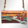 ADBGM179 Handcrafted Western Tooled Leather Crossbody with Artistic Rodeo Design