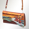 ADBGM179 Handcrafted Western Tooled Leather Crossbody with Artistic Rodeo Design