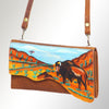 ADBGM179 Handcrafted Western Tooled Leather Crossbody with Artistic Rodeo Design