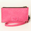 ADBG811 American Darling Handcrafted Pink Leather Wristlet bag - Premium Full Grain Western Purse