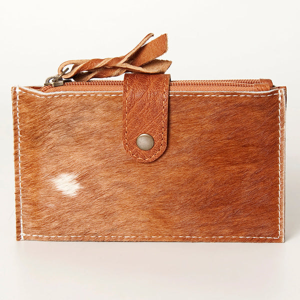 ADBG813 American Darling Hair-On Cowhide Card-Holder Bag with Leather Snap Strap