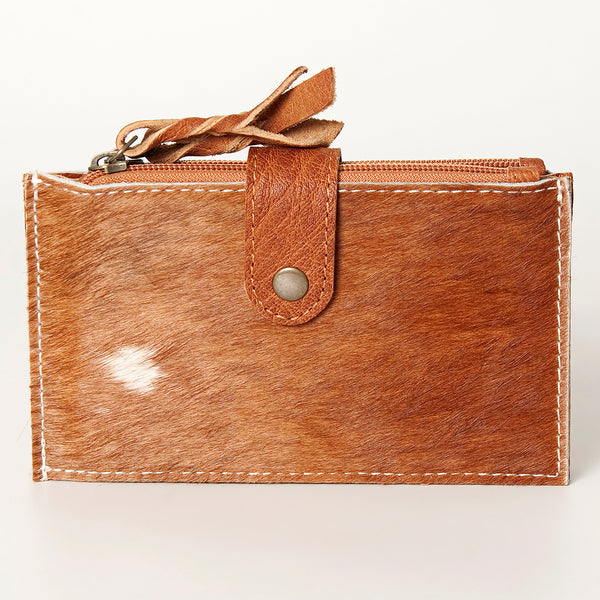 LC-ADBG813 Hair-On Cowhide Card-Holder Bag with Leather Snap Strap