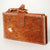 LC-ADBG813 Hair-On Cowhide Card-Holder Bag with Leather Snap Strap