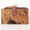 LC-ADBG813 Hair-On Cowhide Card-Holder Bag with Leather Snap Strap