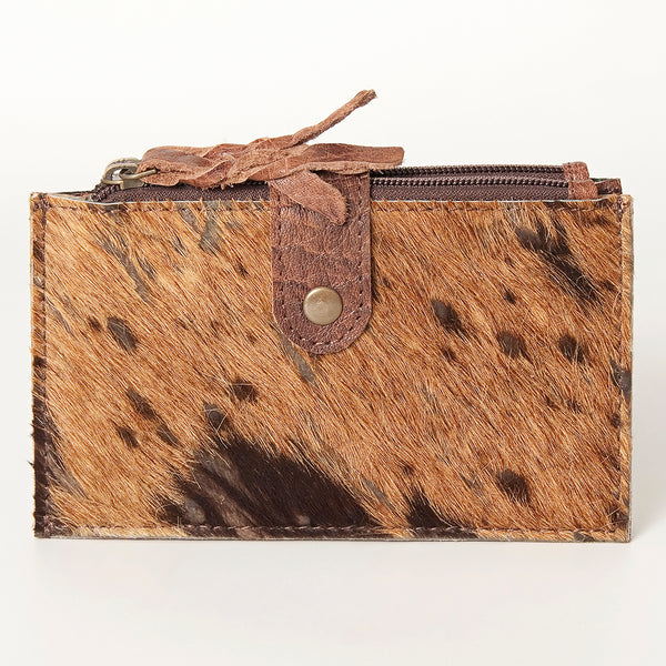 LC-ADBG813 Hair-On Cowhide Card-Holder Bag with Leather Snap Strap
