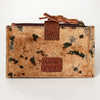LC-ADBG813 Hair-On Cowhide Card-Holder Bag with Leather Snap Strap