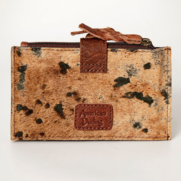 LC-ADBG813 Hair-On Cowhide Card-Holder Bag with Leather Snap Strap