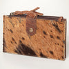 LC-ADBG813 Hair-On Cowhide Card-Holder Bag with Leather Snap Strap