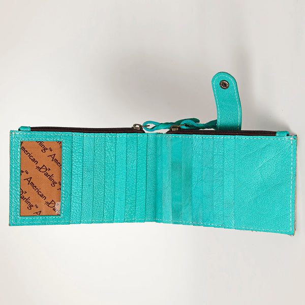 ADBG813 American Darling Hair-On Cowhide Card-Holder Bag with Leather Snap Strap