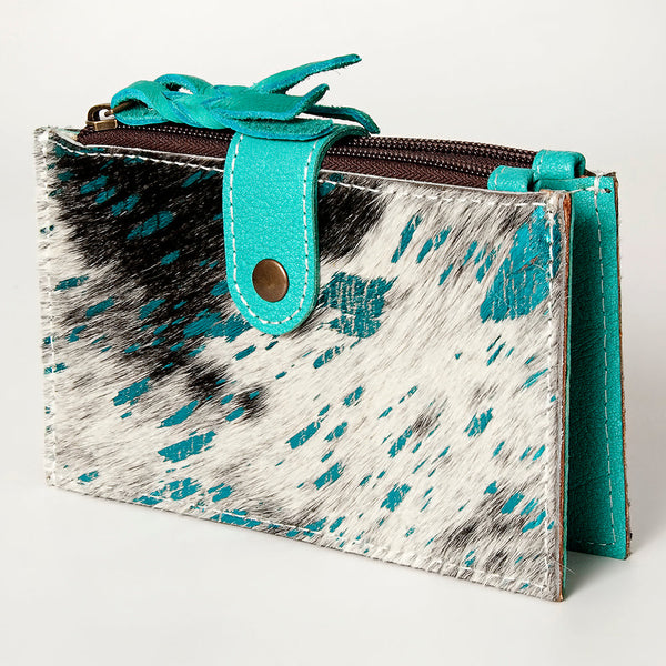 ADBG813 American Darling Hair-On Cowhide Card-Holder Bag with Leather Snap Strap