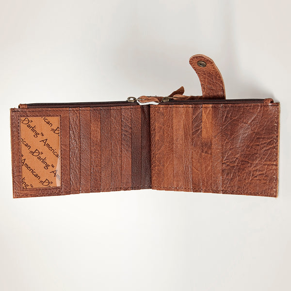 LC-ADBG813 Hair-On Cowhide Card-Holder Bag with Leather Snap Strap