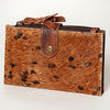 LC-ADBG813 Hair-On Cowhide Card-Holder Bag with Leather Snap Strap