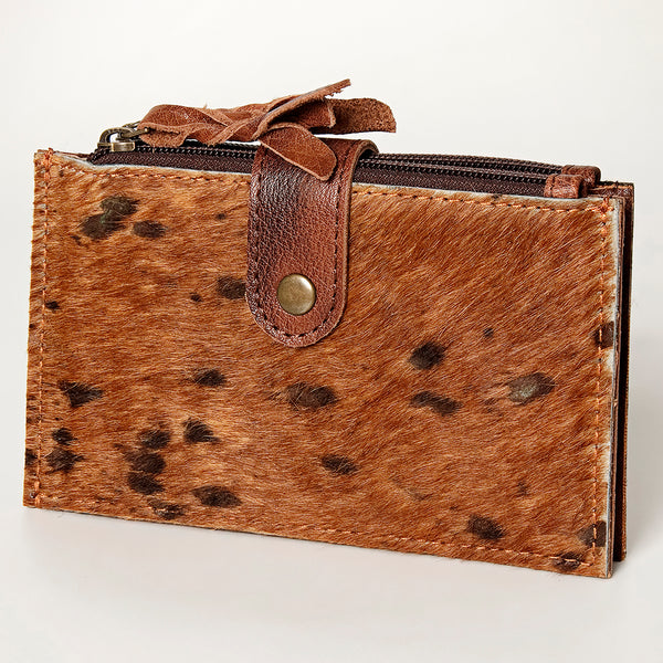 LC-ADBG813 Hair-On Cowhide Card-Holder Bag with Leather Snap Strap
