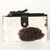 LC-ADBG813 Hair-On Cowhide Card-Holder Bag with Leather Snap Strap