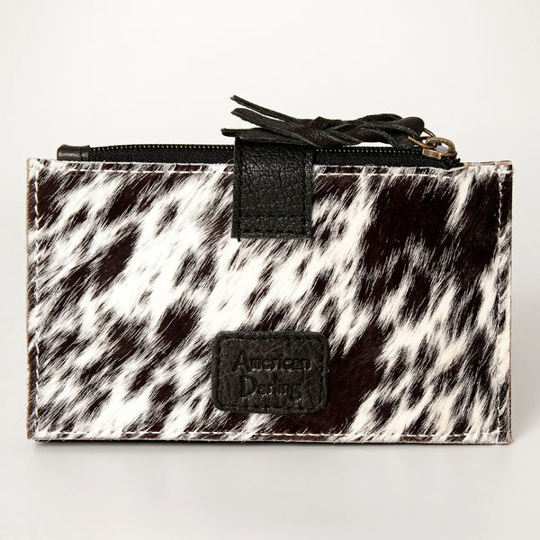 LC-ADBG813 Hair-On Cowhide Card-Holder Bag with Leather Snap Strap