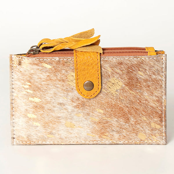 ADBG813 American Darling Hair-On Cowhide Card-Holder Bag with Leather Snap Strap