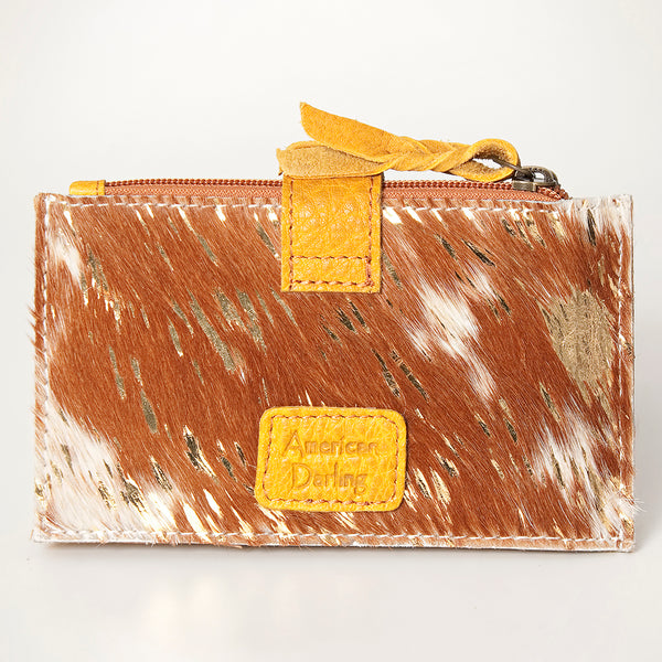 LC-ADBG813 Hair-On Cowhide Card-Holder Bag with Leather Snap Strap