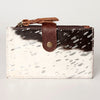 ADBG813 American Darling Hair-On Cowhide Card-Holder Bag with Leather Snap Strap