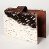 ADBG813 American Darling Hair-On Cowhide Card-Holder Bag with Leather Snap Strap