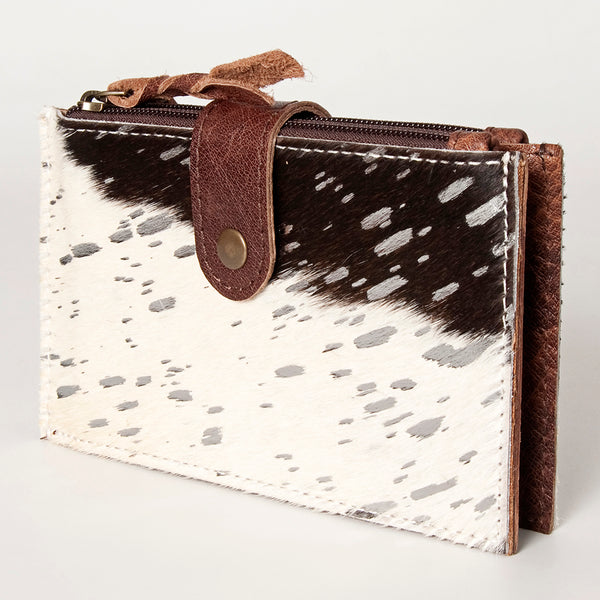 ADBG813 American Darling Hair-On Cowhide Card-Holder Bag with Leather Snap Strap
