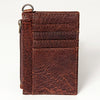 ADBG814 American Darling Genuine Leather Slim Card Holder Wallet with Zipper Pocket