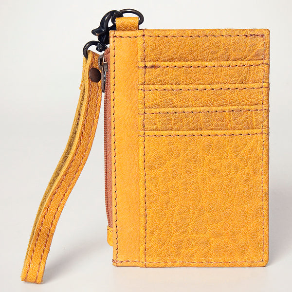 ADBG814 American Darling Genuine Leather Slim Card Holder Wallet with Zipper Pocket